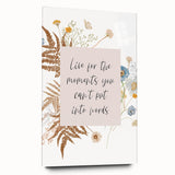 Floral Typography Art Print – Inspirational Quote on Canvas