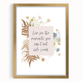 Floral Typography Art Print – Inspirational Quote on Canvas