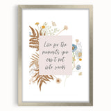 Floral Typography Art Print – Inspirational Quote on Canvas
