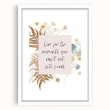 Floral Typography Art Print – Inspirational Quote on Canvas