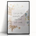 Floral Typography Art Print – Inspirational Quote on Canvas