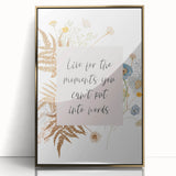 Floral Typography Art Print – Inspirational Quote on Canvas