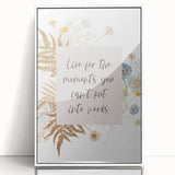 Floral Typography Art Print – Inspirational Quote on Canvas