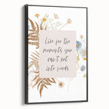 Floral Typography Art Print – Inspirational Quote on Canvas