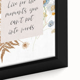 Floral Typography Art Print – Inspirational Quote on Canvas