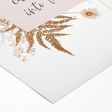 Floral Typography Art Print – Inspirational Quote on Canvas