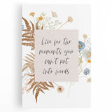 Floral Typography Art Print – Inspirational Quote on Canvas