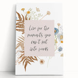 Floral Typography Art Print – Inspirational Quote on Canvas