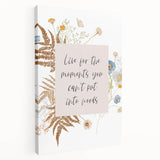 Floral Typography Art Print – Inspirational Quote on Canvas