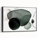 Contemporary Dining Art Pieces - Green Watercolor Abstract