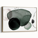 Contemporary Dining Art Pieces - Green Watercolor Abstract