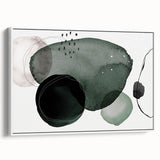 Contemporary Dining Art Pieces - Green Watercolor Abstract