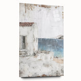 Abstract architectural wall art design displayed in acrylic glass, featuring geometric shapes in vibrant colors. Ideal for modern home decor, showcasing creativity and sophistication.