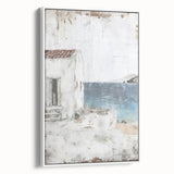 Abstract architecture wall art framed canvas showcasing a sleek white design with geometric patterns, perfect for modern home decor or office aesthetics.