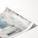 Abstract architecture wall art print in vibrant colors, showcasing geometric shapes and lines, rolled and ready for framing, perfect for modern decor.