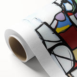 Abstract geometric rolled canvas artwork showcasing vibrant colors and intricate shapes, designed to enhance modern home decor, securely packaged in a protective tube.