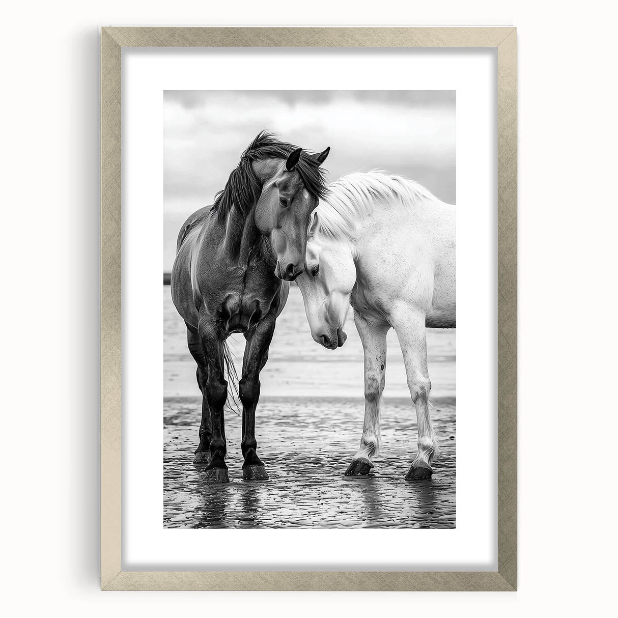 Framed artwork featuring a silver mat and detailed illustrations of 50 different animals, showcasing vibrant colors and intricate designs, perfect for animal lovers and home decor.