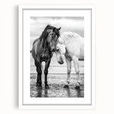 Framed art print featuring a whimsical design of 50 colorful animals on a white mat, perfect for children's rooms or nursery decor. Ideal for animal lovers.
