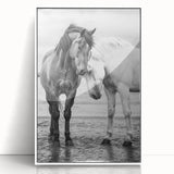 Framed acrylic artwork featuring 50 colorful animal designs displayed in a sleek white frame, perfect for modern home decor or educational settings.