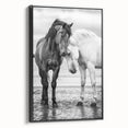 Framed canvas artwork showcasing a collection of 50 colorful animal designs in a black frame. Side view highlights the art's vibrant details and modern decor appeal.