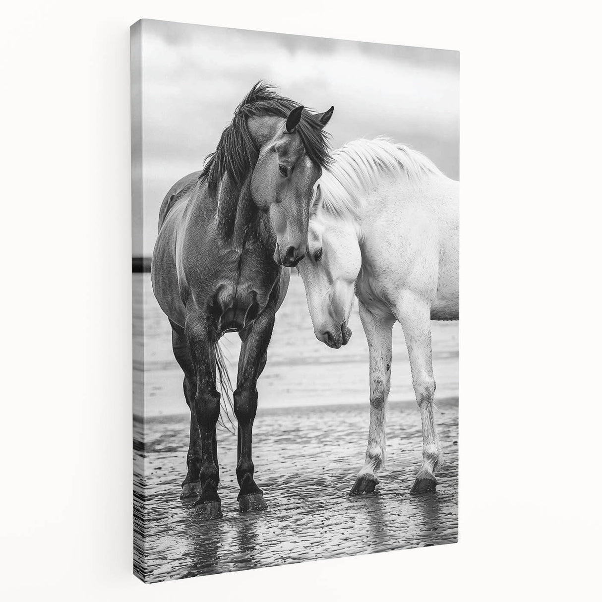 Stretched canvas artwork showcasing a vibrant collection of 50 animal designs in a side view, ideal for adding a colorful touch to home decor and wildlife enthusiasts' spaces. The canvas features intricate details and a rich color palette, enhancing any room's aesthetic appeal.