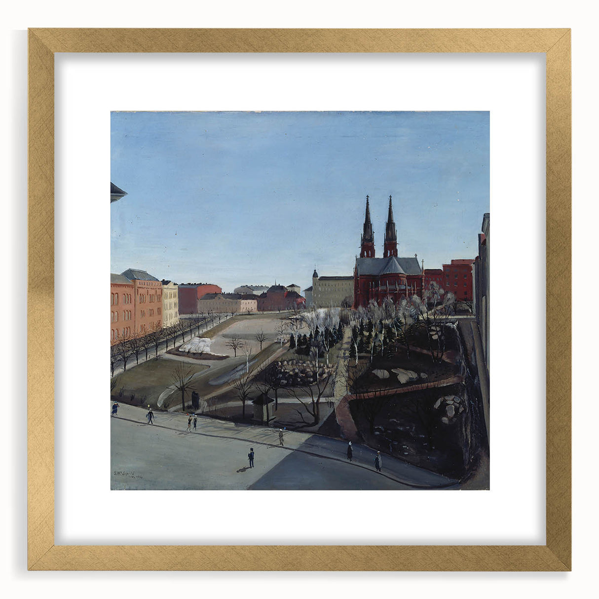 Urban Art Deco Wall Art – 1920s Cityscape with Vintage Charm
