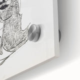 Dynamic Expressionist Dance Couple - Black and White Canvas Print