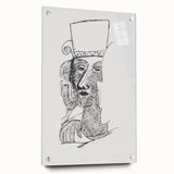 Dynamic Expressionist Dance Couple - Black and White Canvas Print