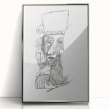 Dynamic Expressionist Dance Couple - Black and White Canvas Print