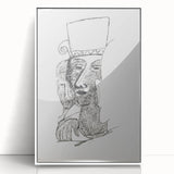 Dynamic Expressionist Dance Couple - Black and White Canvas Print