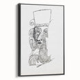 Dynamic Expressionist Dance Couple - Black and White Canvas Print