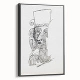 Dynamic Expressionist Dance Couple - Black and White Canvas Print