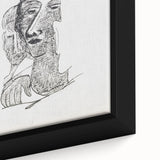 Dynamic Expressionist Dance Couple - Black and White Canvas Print