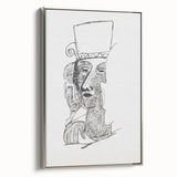 Dynamic Expressionist Dance Couple - Black and White Canvas Print