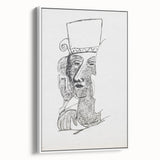 Dynamic Expressionist Dance Couple - Black and White Canvas Print