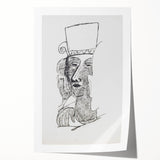 Dynamic Expressionist Dance Couple - Black and White Canvas Print