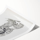 Dynamic Expressionist Dance Couple - Black and White Canvas Print