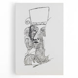 Dynamic Expressionist Dance Couple - Black and White Canvas Print