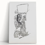 Dynamic Expressionist Dance Couple - Black and White Canvas Print