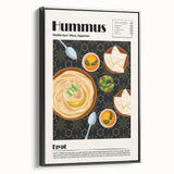 Black and white framed canvas featuring a vintage poster of landscape art paintings, suitable for bedroom decor.