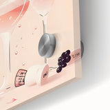 Large abstract wall art featuring swirling patterns in earth tones on acrylic glass, ideal for dining room ambiance.