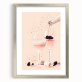 Textured abstract art print in silver frame, featuring swirls in muted gray tones, ideal for modern bedroom ambiance.