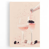 Black and white stretched canvas featuring a minimalist coffee cup design, ideal for kitchen wall art.