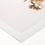 Art deco poster featuring an assortment of colorful fruits on rolled canvas, suitable for dining room decor.