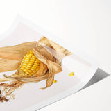 Extra large wall art featuring line art flowers in black on white, rolled print, ideal for large living room wall decor.