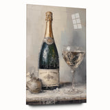 Elegant Holiday Champagne Celebration Wall Art - Christmas Art Prints