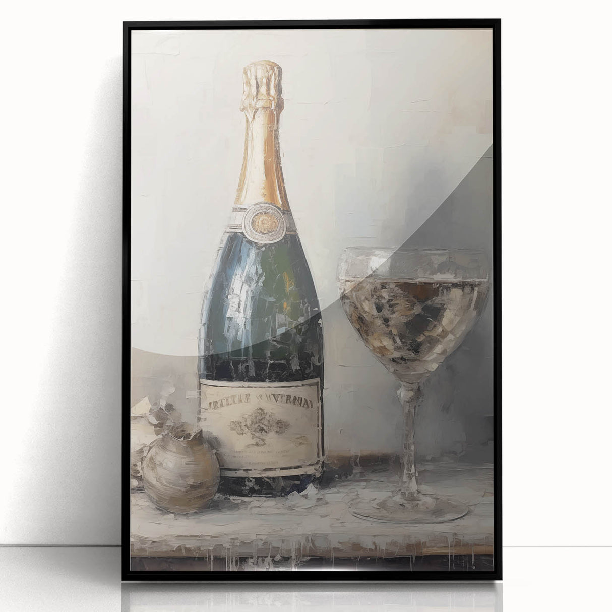 Elegant Holiday Champagne Celebration Wall Art - Christmas Art Prints