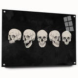 Halloween Canvas Art - Vintage Skull Expressions Print