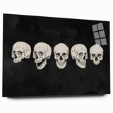 Halloween Canvas Art - Vintage Skull Expressions Print