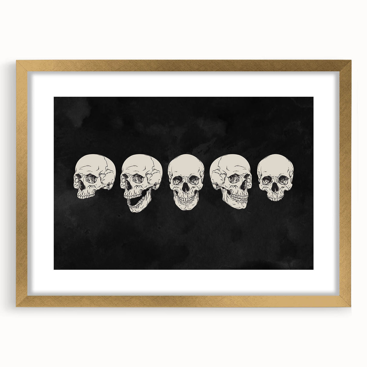 Halloween Canvas Art - Vintage Skull Expressions Print